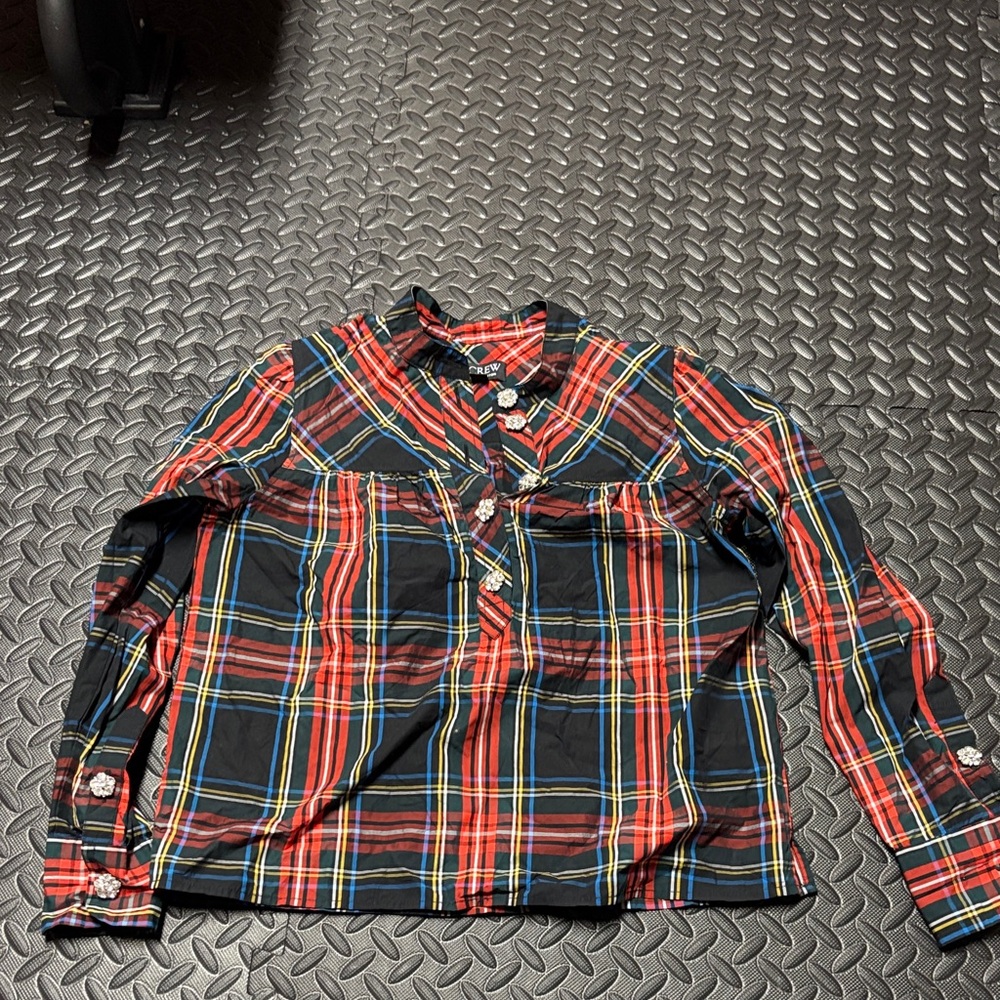 J. Crew Red and Blue Plaid Casual Shirt